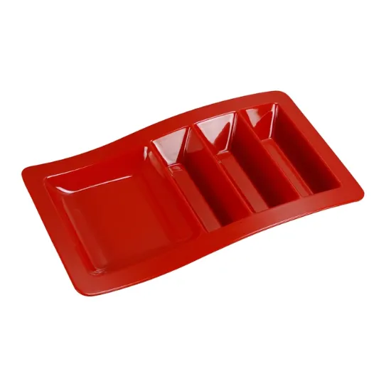 图片 ME-1765 墨西哥 14 3/4" X 8 3/4" X 1 3/4" 可堆叠 Taco 盘 红色