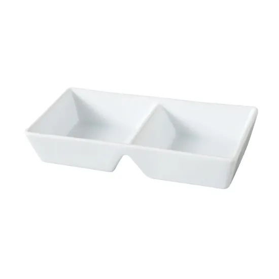 图片 ML-727 主地 7 7/8" X 4" X 1 3/8" 两个分隔托盘，-个 6 盎司