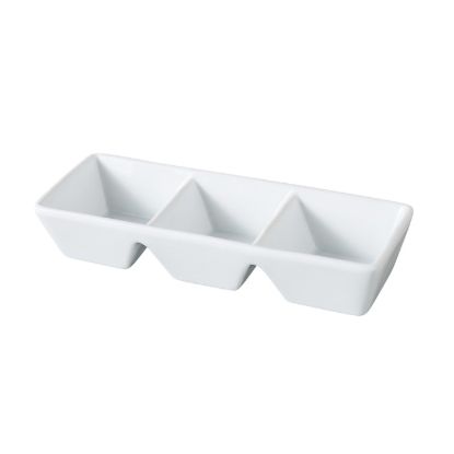 图片 ML-737 主地 7″ X 2 1/2″ X 1 1/4″ 三分隔托盘，-个 1.5 盎司