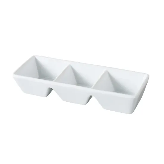 图片 ML-737 主地 7″ X 2 1/2″ X 1 1/4″ 三分隔托盘，-个 1.5 盎司