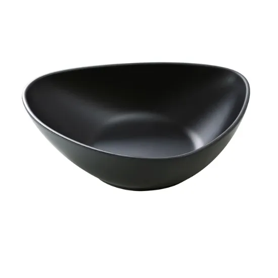 图片 MO-209BK 现代 9″ X 7″ X 2 1/2″ 深三角/汤盘 黑色
