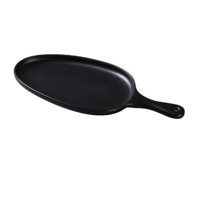 图片 MO-808BK 现代 14 1/2" X 6 1/2" X 1" 带手柄平底锅 黑色