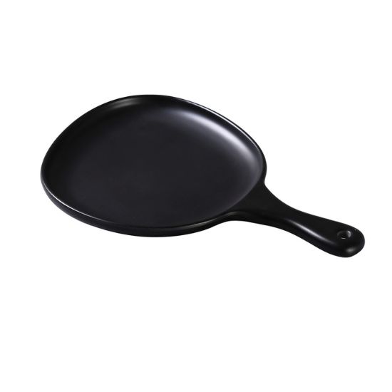 图片 MO-811BK 现代 14″ X 10″ X 1 1/4″ 带手柄平底锅 黑色