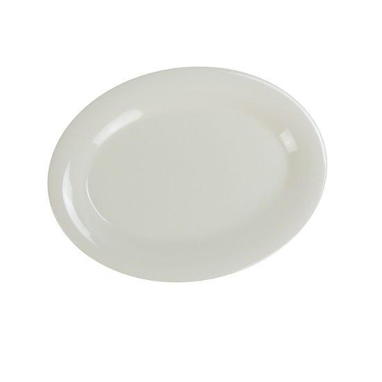 图片 MS-209IV 里程碑 9 1/2" X 7 1/4" 椭圆形拼盘 象牙色