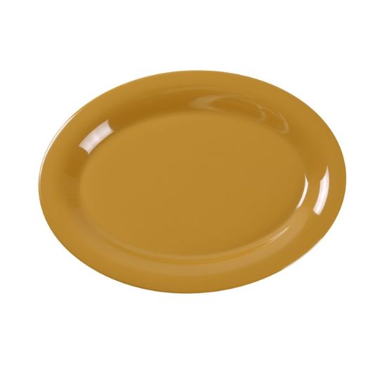 图片 MS-213YL 里程碑 13 1/2" X 10 1/2" 椭圆形拼盘 黄色