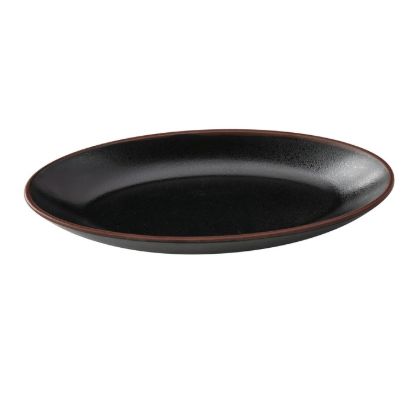 图片 NA-310BK 自然艺术 10 1/2" X 5 1/4" X 1 1/2" 深椭圆形盘