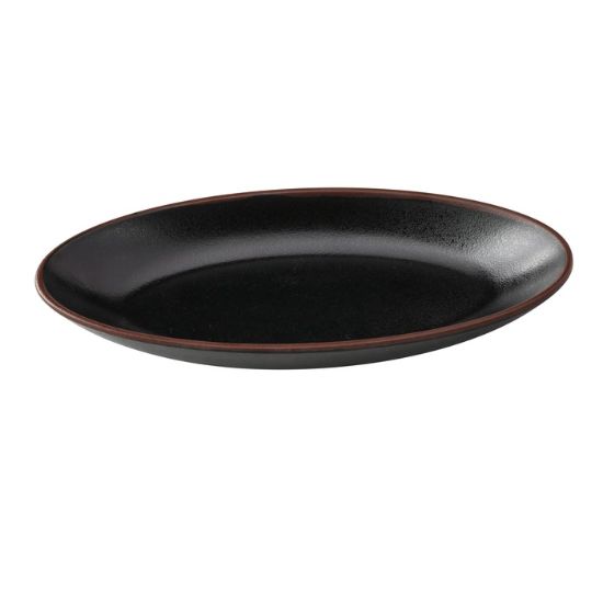 图片 NA-312BK 自然艺术 12″ X 6″ X 1 3/4″ 深椭圆形盘
