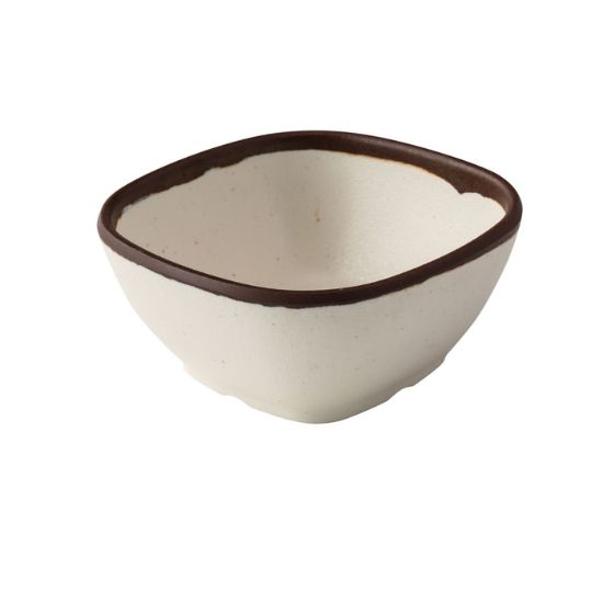 图片 NA-505 自然艺术 4 1/2" X 2" 方形味噌汤碗 10 盎司