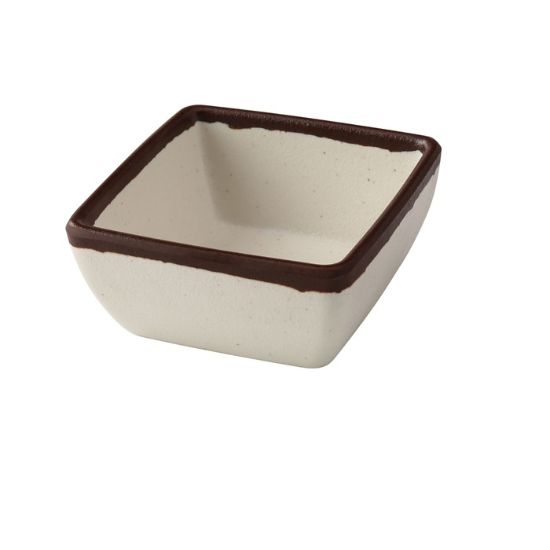 图片 NA-5004 自然艺术 3 1/2" X 1 1/2" 方形酱盘 5 盎司