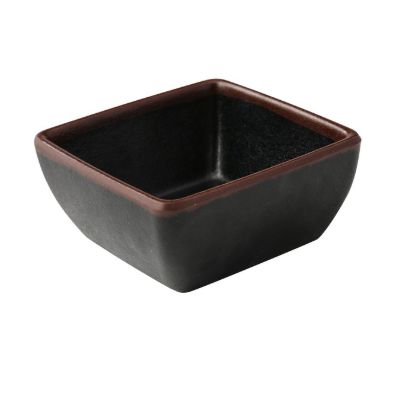 图片 NA-5004BK 自然艺术 3 1/2" X 1 1/2" 方形酱盘 5 盎司