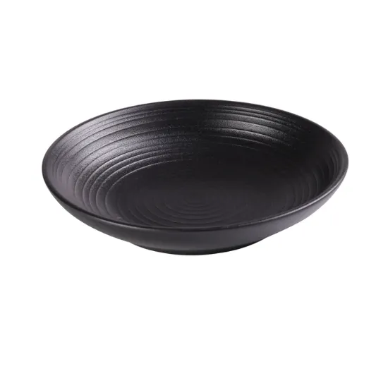 图片 NB-608 贵族黑 8″ X 1-3/4″ 沙拉/汤碗 20 盎司
