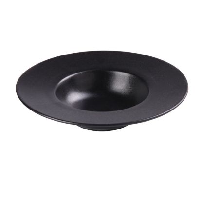 图片 NB-610 高贵黑 9-1/2" X 2-1/8" 甜品盘 10 盎司，内径 5"
