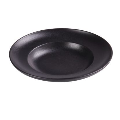 图片 NB-710 高贵黑色 10-7/8" X 7" X 2-1/4" 地中海面食碗 10 盎司，内径 7"