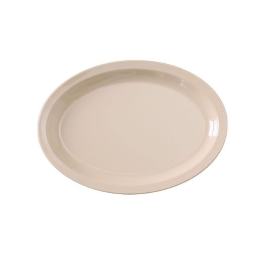 图片 NS-510T Nessico 9 3/4" X 6 3/4" 椭圆形拼盘 带窄边棕褐色