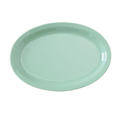 图片 NS-516G Nessico 15 1/2" X 10 3/4" 椭圆形拼盘 带窄边 绿色