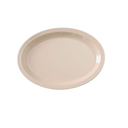 图片 NS-516T Nessico 15 1/2" X 10 3/4" 椭圆形拼盘 带窄边棕褐色