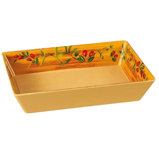 图片 OL-614 橄榄色 13 3/4" X 10" X 2 1/2" 矩形托盘