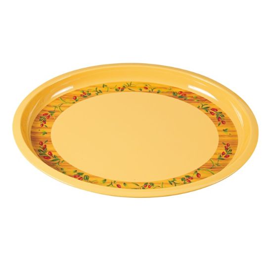 图片 OL-3022 橄榄色 22" X 18" 火鸡拼盘，1 1/4" 深