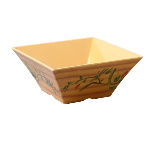 图片 OL-4106 橄榄色 6″ X 3″H 方形碗 26 盎司