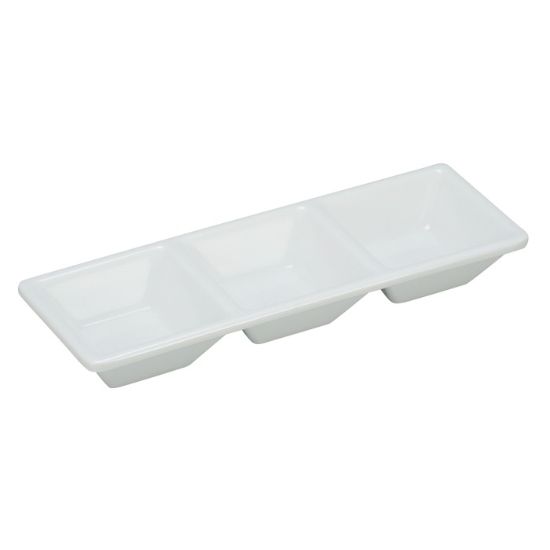 图片 RM-064 罗马 7 1/2″ X 2 1/2″ 3 隔间甜点盘，-个 1 盎司