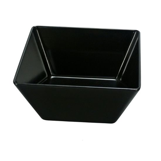 图片 RM-404BK 罗马 3 3/4" X 2 1/2"H 方形碗 10 盎司黑色