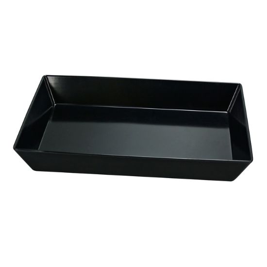 图片 RM-618BK 罗马 17 3/4" X 11 3/4" X 2 1/2" 矩形托盘 黑色