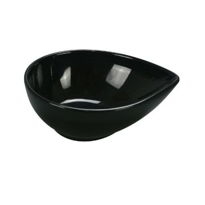 图片 RM-704BK 罗马 4″ X 3 1/2″ X 1 1/2″ 水滴形盘 黑色 4 盎司