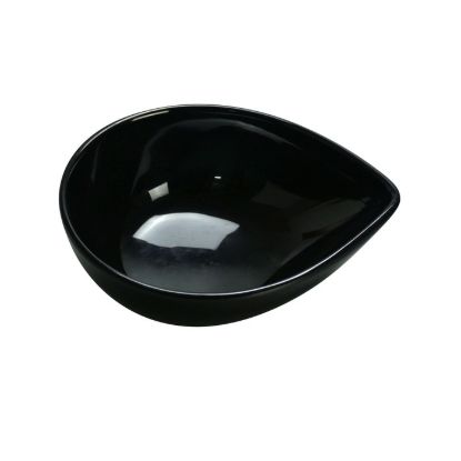 图片 RM-706BK 罗马 5 3/4" X 4 1/2" X 2" 水滴形盘 黑色 10 盎司