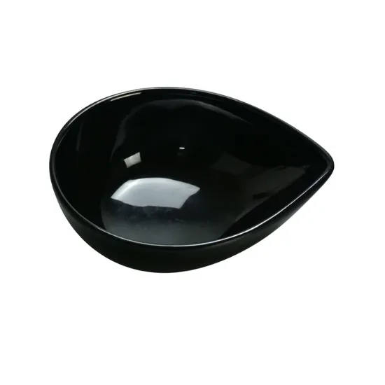 图片 RM-706BK 罗马 5 3/4" X 4 1/2" X 2" 水滴形盘 黑色 10 盎司