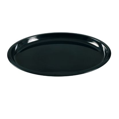 图片 RM-3022BK 罗马 22" X 18" 火鸡拼盘，1 1/4" 深黑色