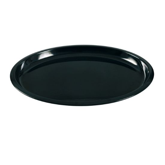图片 RM-3022BK 罗马 22" X 18" 火鸡拼盘，1 1/4" 深黑色