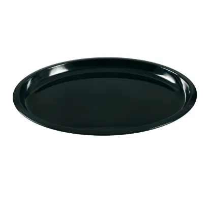 图片 RM-3022BK 罗马 22" X 18" 火鸡拼盘，1 1/4" 深黑色