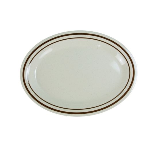 图片 SS-221 芝麻 11 1/2" X 8" 椭圆形拼盘 3/4" 深