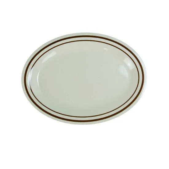 图片 SS-221 芝麻 11 1/2" X 8" 椭圆形拼盘 3/4" 深