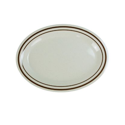 图片 SS-222 芝麻 12″ X 9″ 椭圆形拼盘 1 1/4″ 深