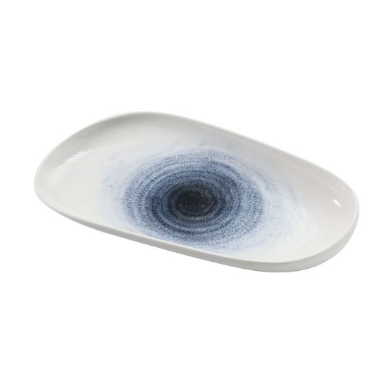 图片 UN-413 宇宙 13 1/2" X 7 1/2" X 1 1/2" 深椭圆形盘 24 盎司
