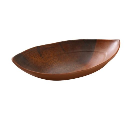 图片 WD-710 木托盘 10" X 5 1/2" X 2" 椭圆形深盘 18 盎司