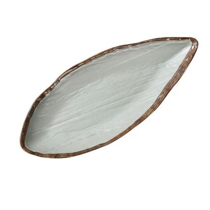 图片 YO-2114 Yoto 14 1/2″ X 6″X 1 3/4″ 椭圆形带脚展示盘