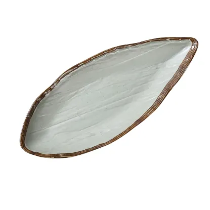 图片 YO-2114 Yoto 14 1/2″ X 6″X 1 3/4″ 椭圆形带脚展示盘
