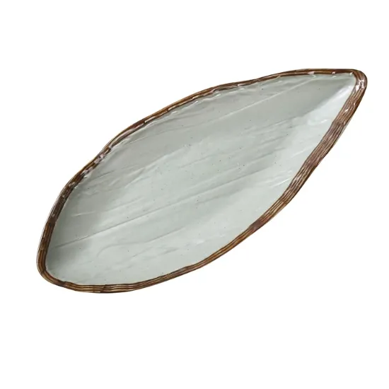 图片 YO-2114 Yoto 14 1/2″ X 6″X 1 3/4″ 椭圆形带脚展示盘