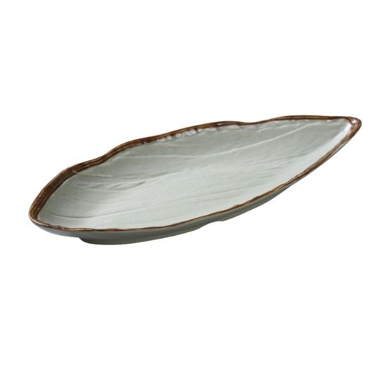 图片 YO-2116 Yoto 16 1/2″ X 7″X 1 7/8″ 椭圆形带脚展示盘
