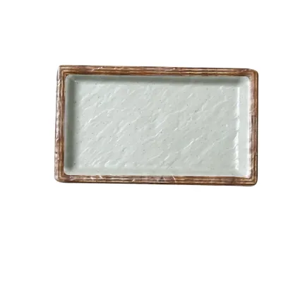 图片 YO-3006 Yoto 6 1/2″ X 3 3/4″ X 3/4″ 深长方形寿司盘