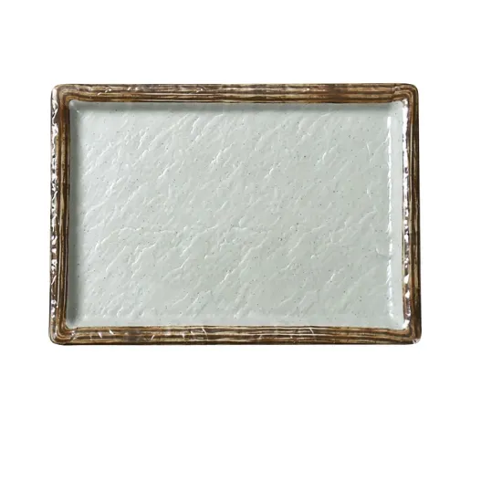 图片 YO-3009 Yoto 9 1/2″ X 6 3/4″ X 3/4″ 深长方形寿司盘