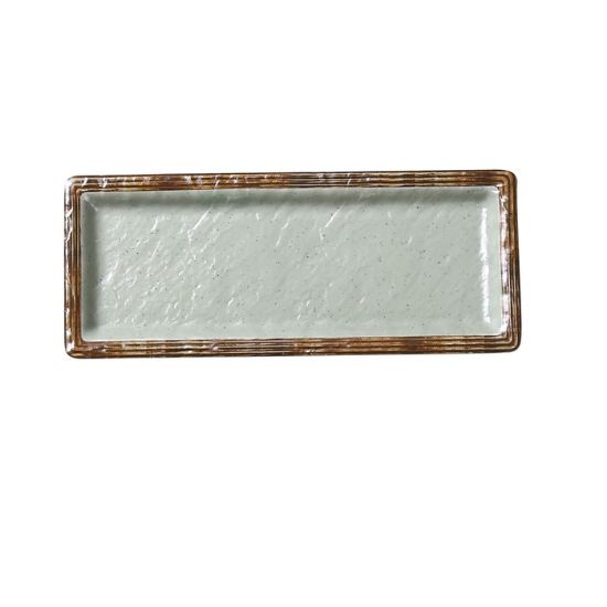 图片 YO-3010 Yoto 9 1/2″ X 3 3/4″ X 3/4″ 深长方形寿司盘