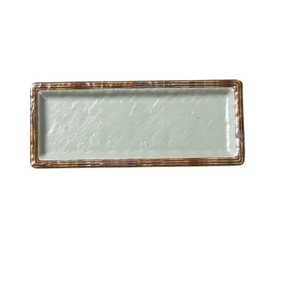图片 YO-3010 Yoto 9 1/2″ X 3 3/4″ X 3/4″ 深长方形寿司盘