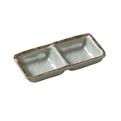 图片 YO-4031 Yoto 6″ X 2 3/4″ X 3/4″ 双酱盘 -个 5 盎司