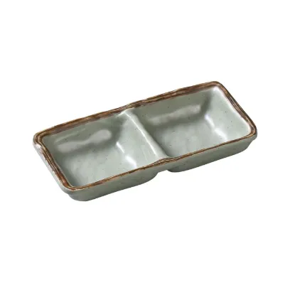图片 YO-4031 Yoto 6″ X 2 3/4″ X 3/4″ 双酱盘 -个 5 盎司