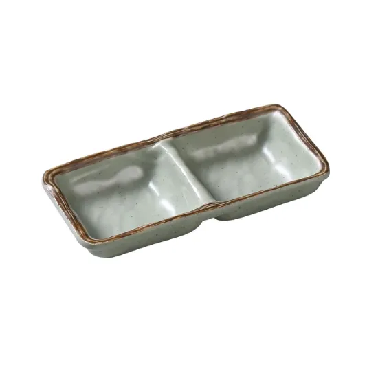 图片 YO-4031 Yoto 6″ X 2 3/4″ X 3/4″ 双酱盘 -个 5 盎司