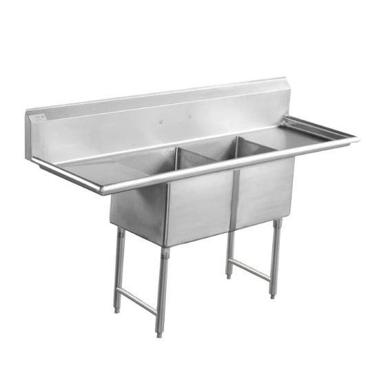 图片 Serv-Ware，D2CWP1620，水槽，(2) 两个隔间