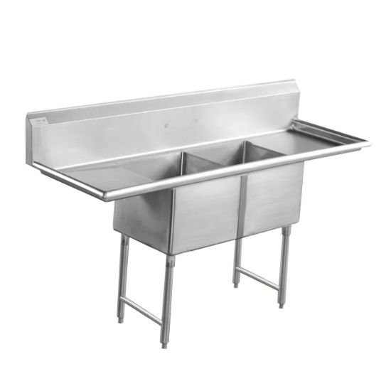 图片 Serv-Ware，D2CWP1620，水槽，(2) 两个隔间